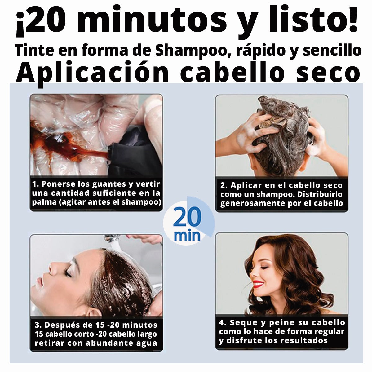 Shampoo Hair Dry 3 en 1